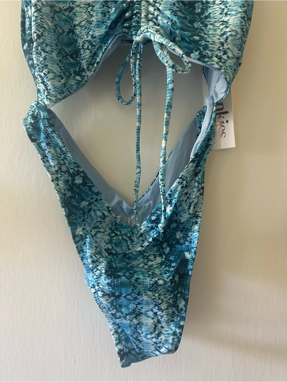 NWT Frankie's Bikinis Emma One Piece Swimsuit In Mamba - 27697 Size Large